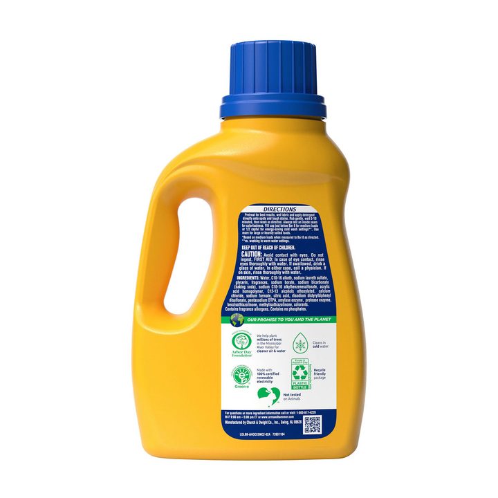 ARM & HAMMER Plus OxiClean Ultra Stain Fighters Liquid Laundry Detergent, Stain Remover for Clothes, Fresh Scent, 35 Loads, 45.5 Fl Oz — view 2