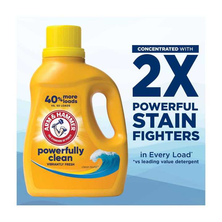 ARM & HAMMER Clean Burst, 50 Loads Liquid Laundry Detergent, 50 Fl oz — view 3