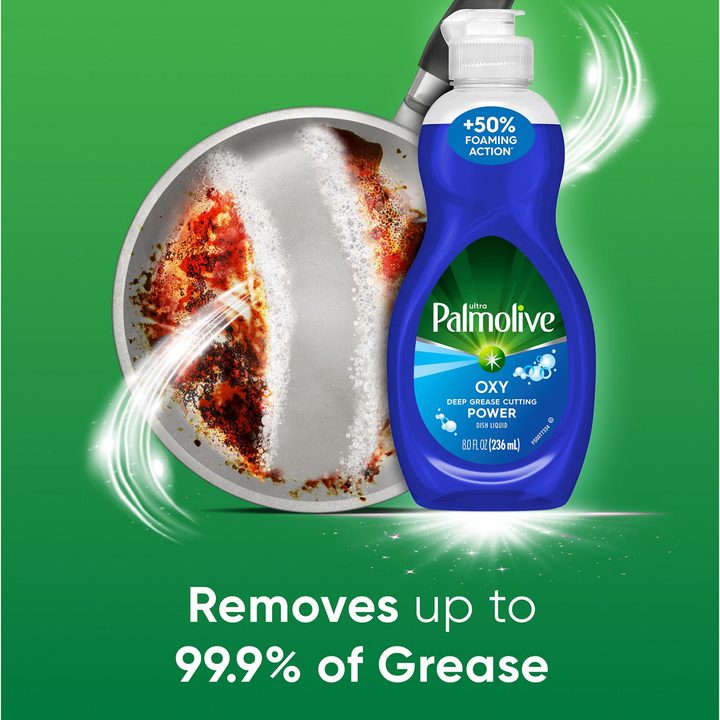 Palmolive Ultra Oxy Liquid Dish Soap, Deep Grease Cutting, No Soaking Needed, 8 fl oz — view 2
