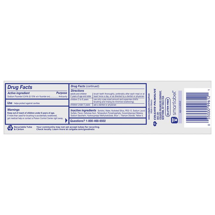 Colgate MaxFresh Advanced Whitening Toothpaste, Clean Mint, 6.3 oz — view 2