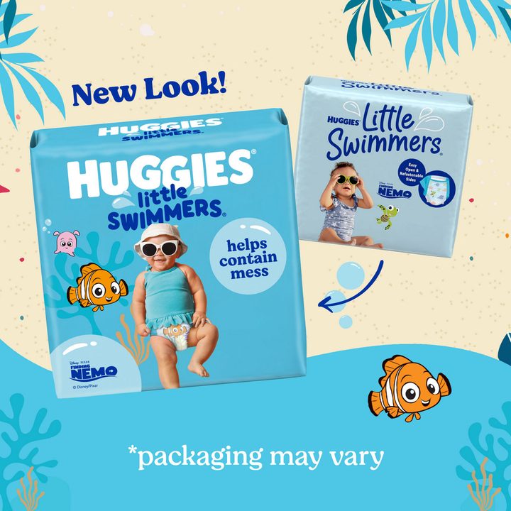 Huggies Little Swimmers Disposable Swim Diapers, Size 5-6 (32+ lbs), 10 Ct — view 3