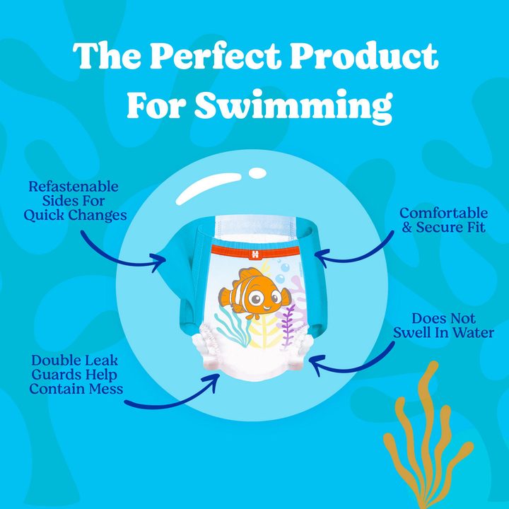 Huggies Little Swimmers Disposable Swim Diapers, Size 5-6 (32+ lbs), 10 Ct — view 4