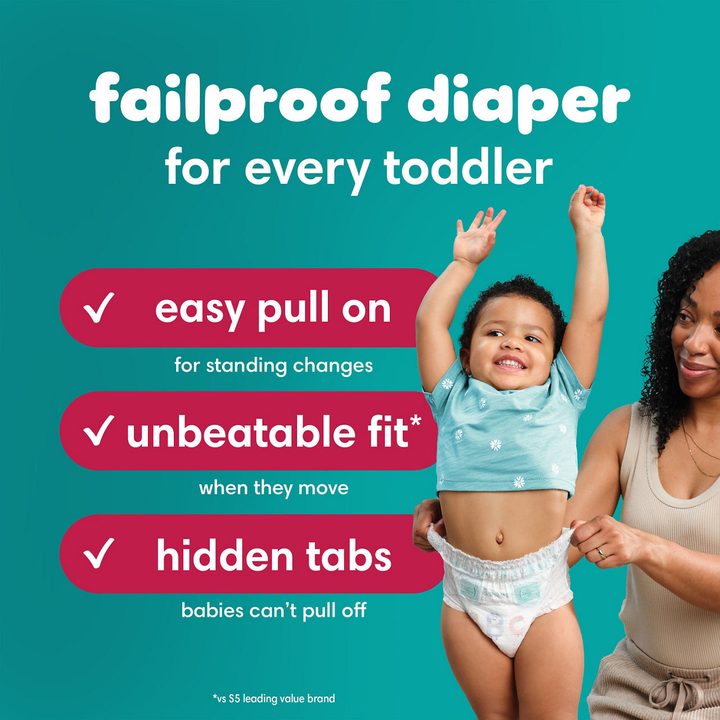 Pampers Diapers - Cruisers 360° - Size 4, 21 Count, up to 100% Leakproof Fit, Designed for Active Babies, Pull On Diaper, EZ Off Tabs Designed for Easy Changes — view 3