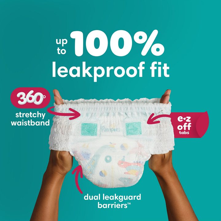 Pampers Diapers - Cruisers 360° - Size 5, 19 Count, up to 100% Leakproof Fit, Designed for Active Babies, Pull On Diaper, EZ Off Tabs Designed for Easy Changes — view 3