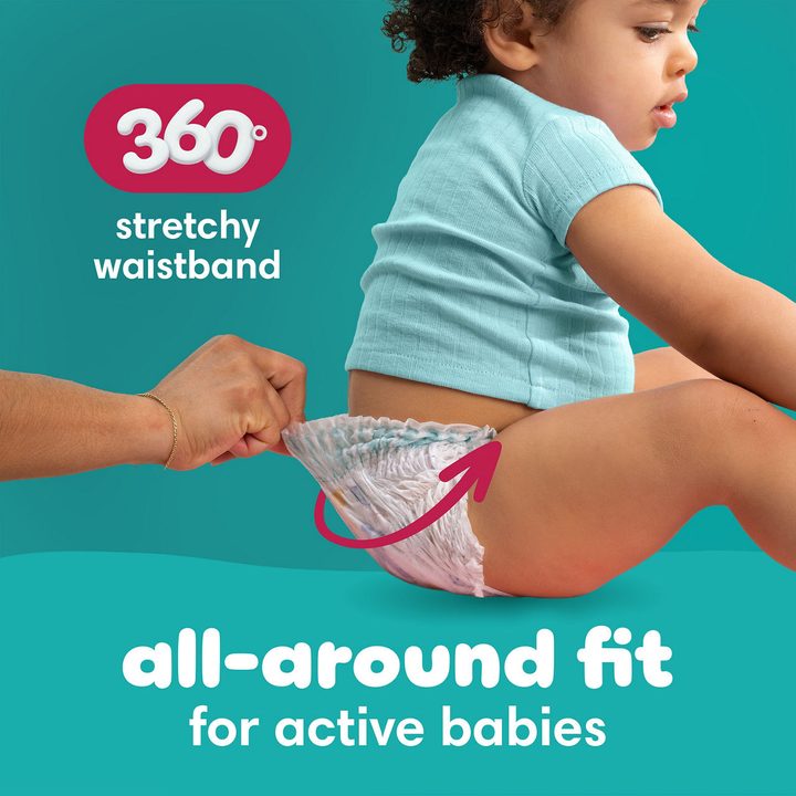 Pampers Diapers - Cruisers 360° - Size 5, 19 Count, up to 100% Leakproof Fit, Designed for Active Babies, Pull On Diaper, EZ Off Tabs Designed for Easy Changes — view 4