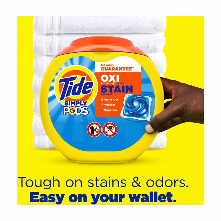 Tide Simply PODS Oxi + Ultra Stain Release Liquid Laundry Detergent Pacs, Refreshing Breeze, 13 count — view 2