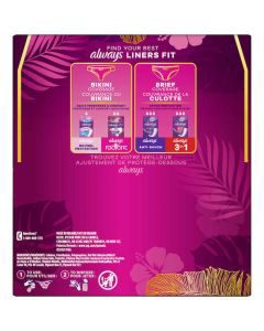 Always Radiant Daily Multistyle Liners Regular Absorbency Unscented, Up to 100% Odor-free, 54 Count — view 2