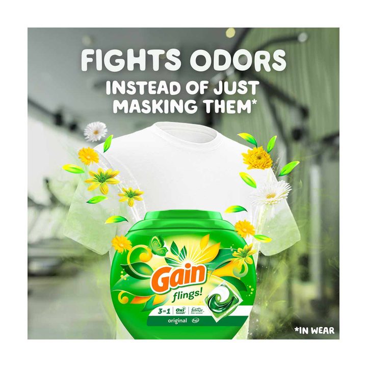 Gain Flings Laundry Detergent Pacs, Original Scent, 14 ct — view 4