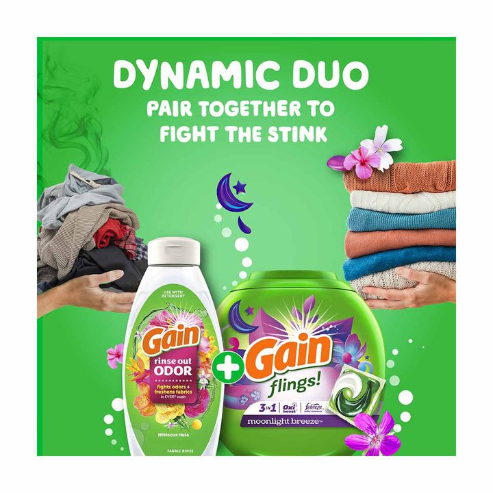 Gain Flings Laundry Detergent Pacs, Moonlight Breeze Scent, 14 ct — view 4