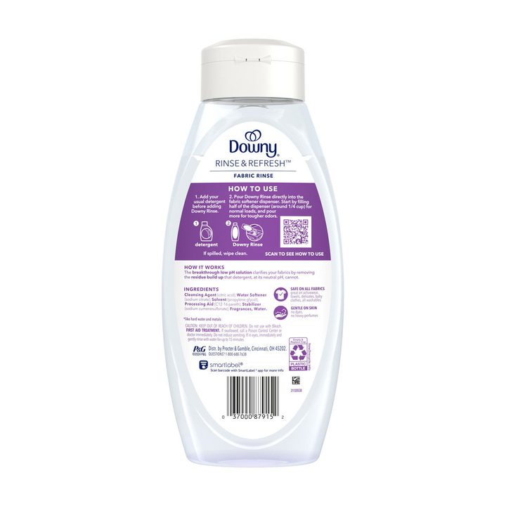 Downy Rinse Laundry Odor Remover, Fresh Lavender Scent, 25.5 FL OZ, Fabric Softener and Laundry Odor Removal Rinse — view 3