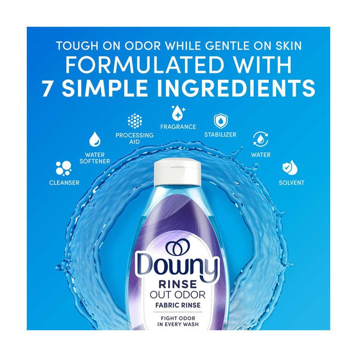 Downy Rinse Laundry Odor Remover, Fresh Lavender Scent, 25.5 FL OZ, Fabric Softener and Laundry Odor Removal Rinse — view 4