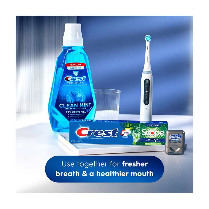 Crest Whitening Plus Scope Outlast Toothpaste, Long Lasting Mint, 5.4 oz Triple — view 4
