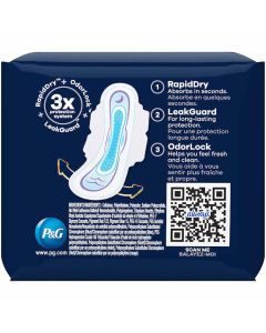 Always Ultra Thin Pads Size 4 Overnight Absorbency Unscented with Wings, 13 Count — view 2