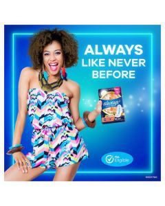 Always Ultra Thin Pads Size 4 Overnight Absorbency Unscented with Wings, 13 Count — view 4