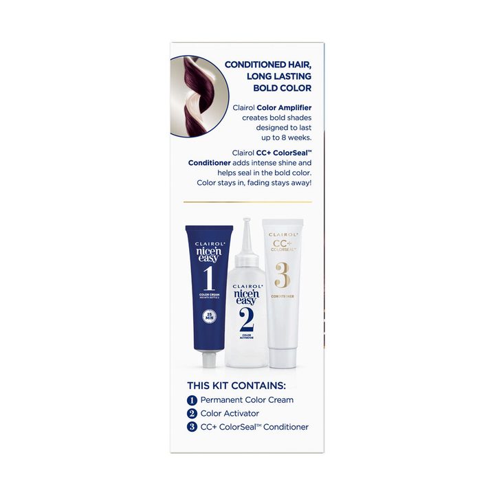 Clairol Nice'n Easy Permanent Hair Color Kit, 8S Soft Silver — view 3