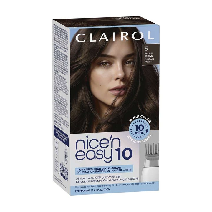 Clairol Nice’n Easy 10 Permanent Hair Color, 5 Medium Brown — view 2
