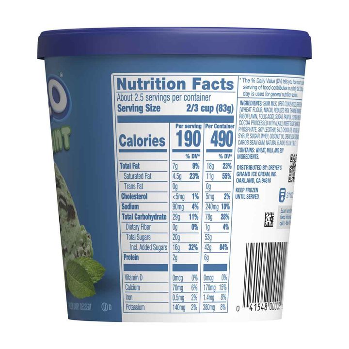 Oreo Mint Frozen Dairy Dessert, 14 fl oz — view 3
