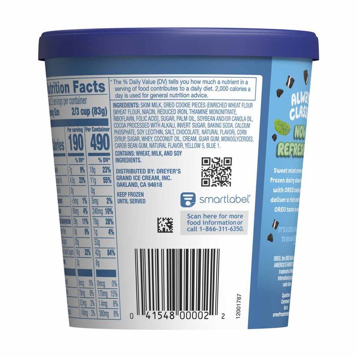 Oreo Mint Frozen Dairy Dessert, 14 fl oz — view 4