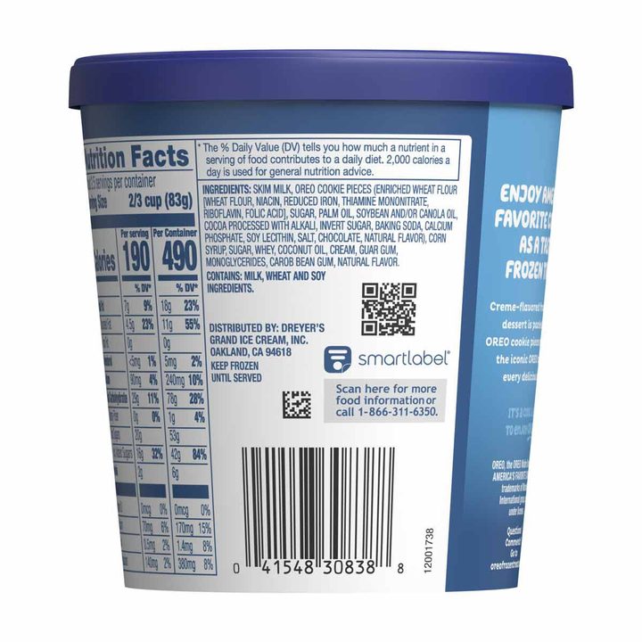 Oreo Cookie Scoopable Ice Cream Frozen Dessert, 14 oz — view 4