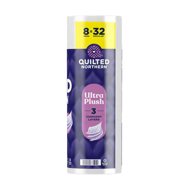 Quilted Northern Ultra Plush Toilet Paper, 3-Ply Mega Rolls, 8 ct — view 2