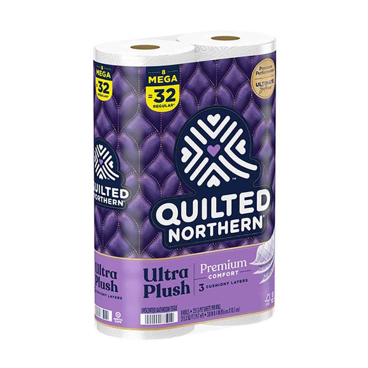 Quilted Northern Ultra Plush Toilet Paper, 3-Ply Mega Rolls, 8 ct — view 4