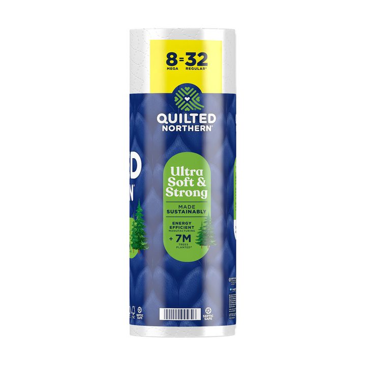 Quilted Northern Ultra Soft & Strong Toilet Paper, 2-Ply Mega Rolls, 8 ct — view 2