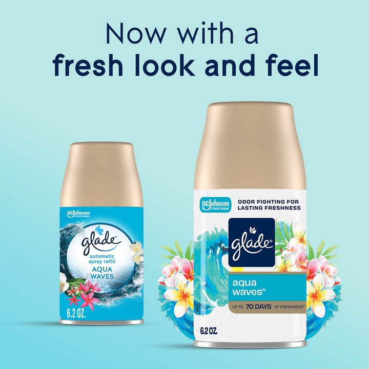 Glade Automatic Spray Refill, Air Freshener, Invigorating Aqua Waves, 6.2 oz — view 2