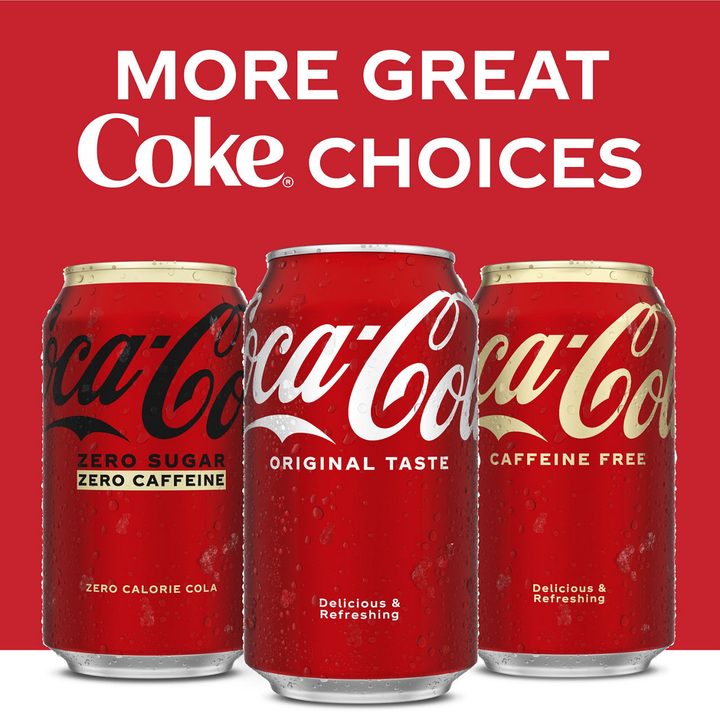 Coca-Cola Caffeine-Free Soda Soft Drink Fridge Pack Cans, 12 fl oz, 12 Pack — view 3