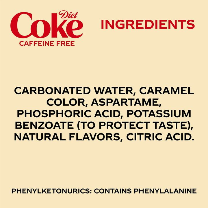 Diet Coke Caffeine-Free Soda Soft Drink Fridge Pack Cans, 12 fl oz, 12 Pack — view 3