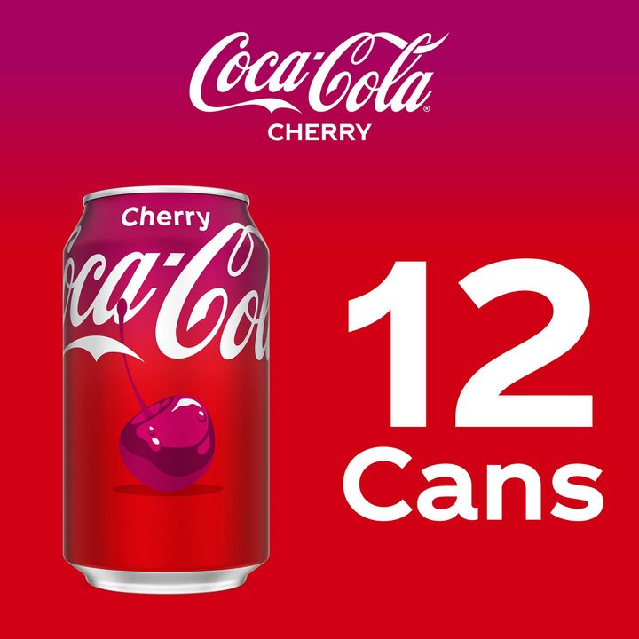 Coca-Cola Cherry Soda Soft Drink Cans, 12 fl oz, 12 Pack — view 2