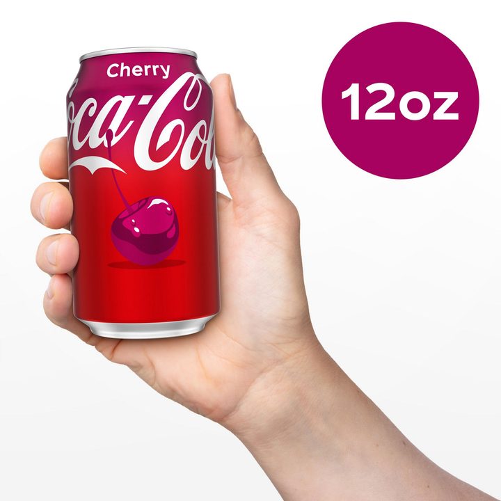 Coca-Cola Cherry Soda Soft Drink Cans, 12 fl oz, 12 Pack — view 3