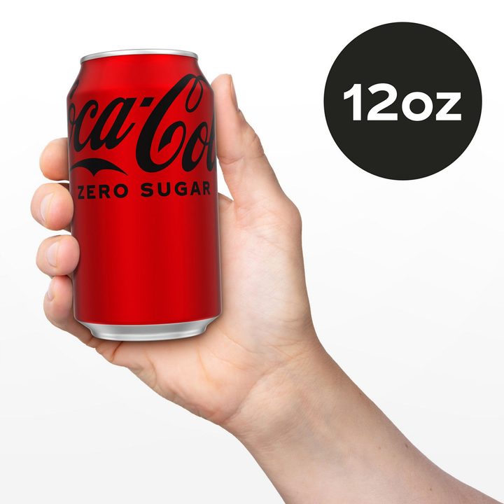 Coca-Cola Zero Sugar Soda Soft Drink Fridge Pack Cans, 12 fl oz, 12 Pack — view 3