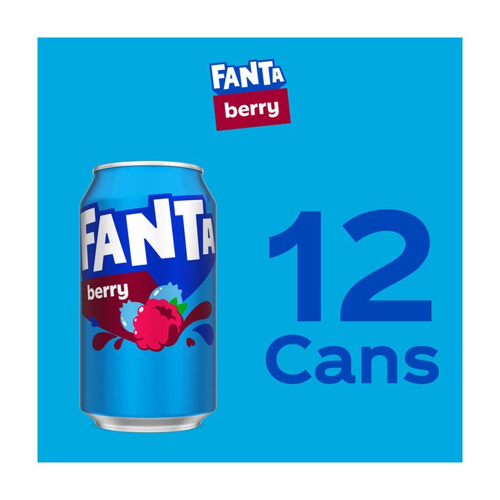 Fanta Berry Soda Soft Drink Fridge Pack, 12 fl oz Cans, 12 pk — view 2