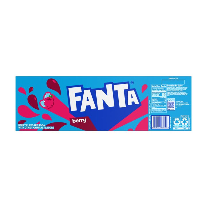Fanta Berry Soda Soft Drink Fridge Pack, 12 fl oz Cans, 12 pk — view 3