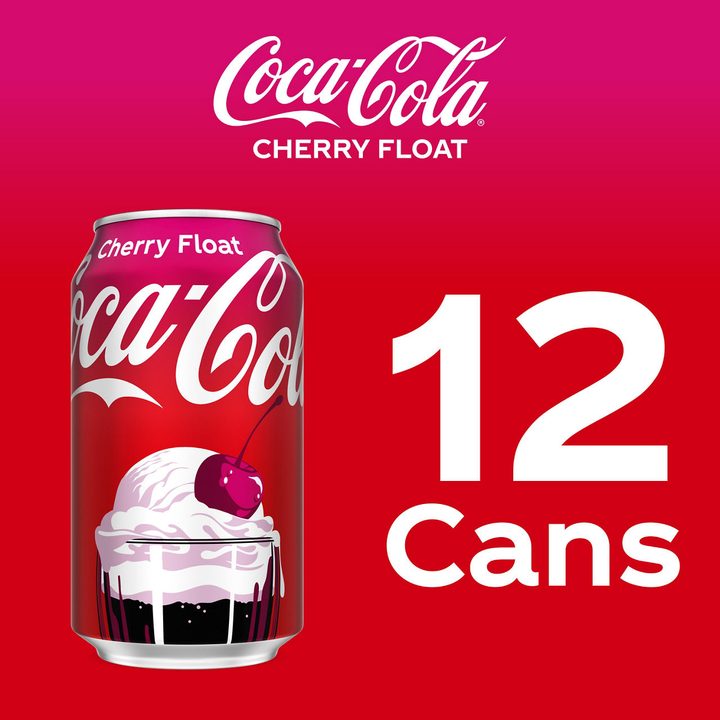 Coca-Cola Cherry Float Soda Soft Drink Fridge Pack Cans, 12 fl oz, 12 Pack — view 3