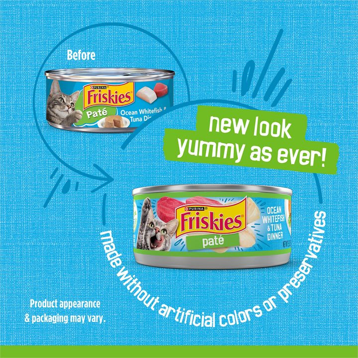 Purina Friskies Wet Cat Food Pate Ocean Whitefish and Tuna Dinner — view 2