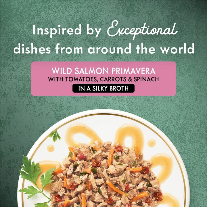 Purina Fancy Feast Wet Cat Food Medleys Wild Salmon Primavera With Tomatoes Carrots and Spinach in Silky Broth — view 4