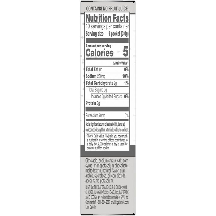 Gatorade Zero Zero Sugar Thirst Quencher Powder Glacier Cherry 0.10 Oz, 10 Count — view 4