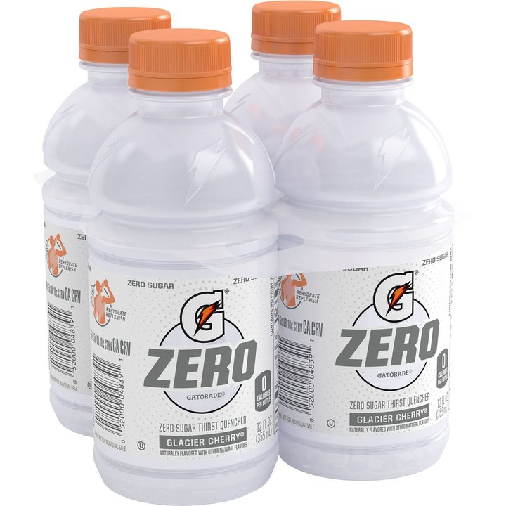 Gatorade Zero Zero Sugar Thirst Quencher Glacier Cherry 12 Fl Oz 4 Count — view 4
