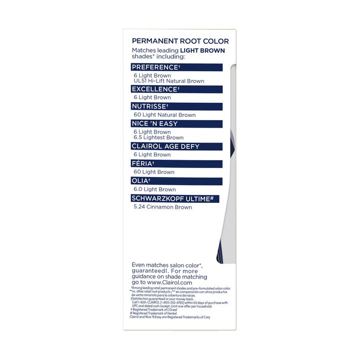 Clairol Root Touch-Up Permanent Hair Color Kit, 6 Light Brown — view 2