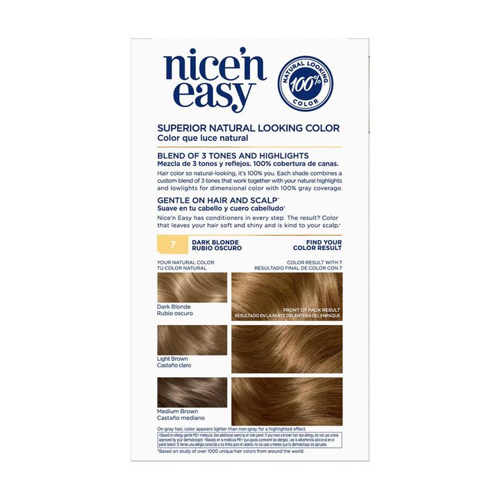 Clairol Nice'n Easy Permanent Hair Color Kit, 7 Dark Blonde — view 2