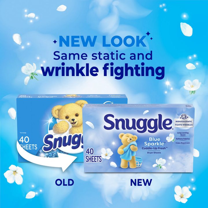 Snuggle Fabric Softener Dryer Sheets, Blue Sparkle, 40 Count — view 3