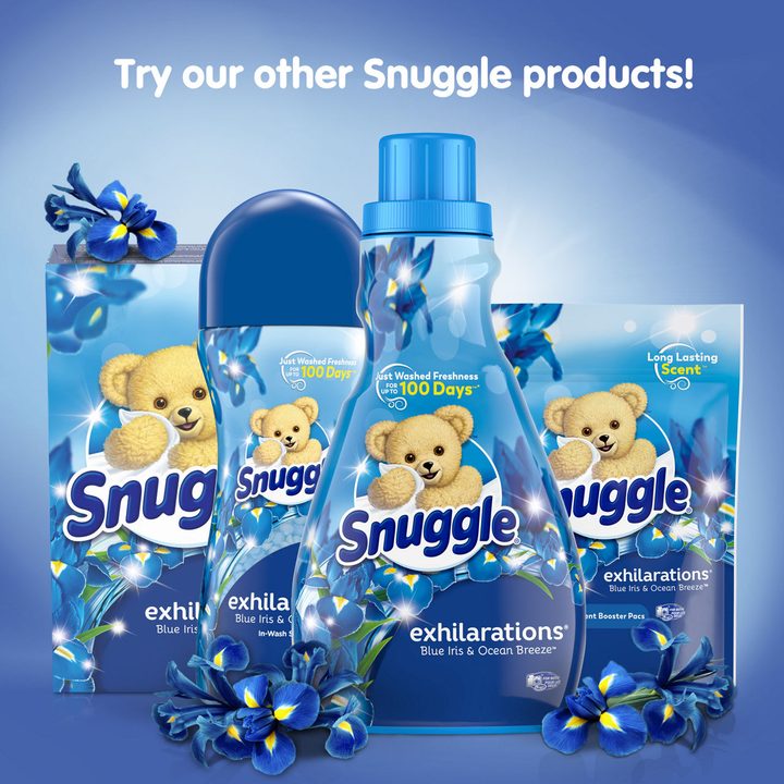 Snuggle Exhilarations In Wash Laundry Scent Booster Pacs, Blue Iris & Ocean Breeze, 20 Count — view 4
