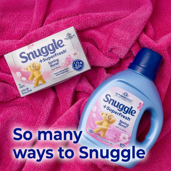 Snuggle Plus SuperFresh Dryer Sheets with Static Control and Odor Eliminating Technology, Spring Burst, 70 Count — view 2
