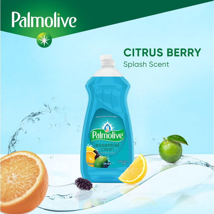 Palmolive Essential Clean Liquid Dish Soap, Berry Splash Scented Dish Detergent, 40 fl oz Bottle — view 2
