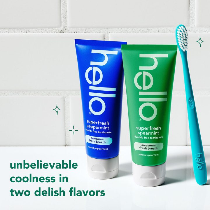 hello Superfresh Fluoride Free Toothpaste for Bad Breath, Natural Spearmint, 5 Oz — view 4