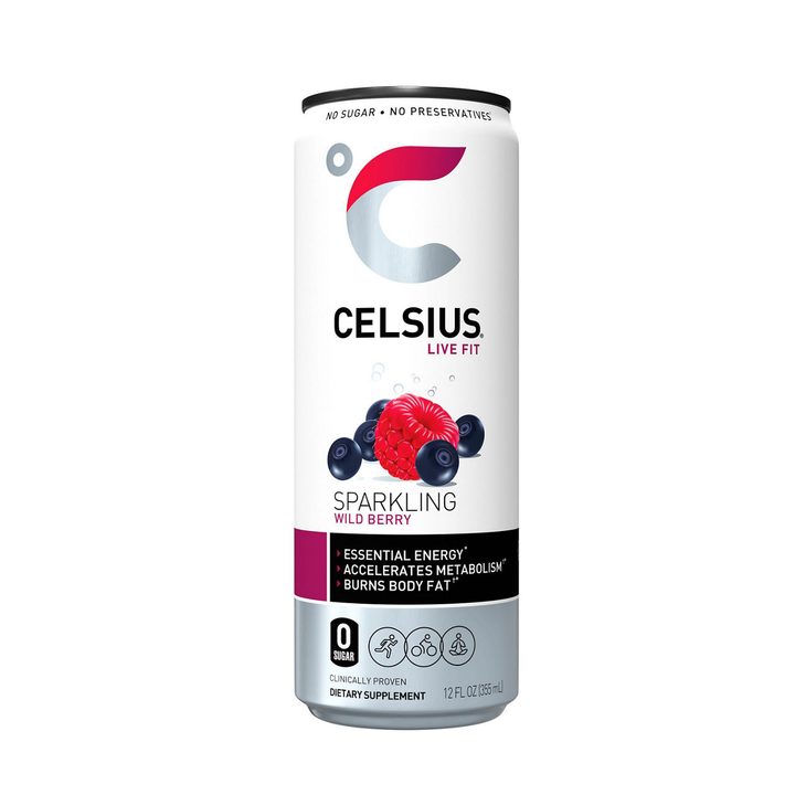 Celsius Live Fit Sparkling Energy Drink Wild Berry 12 Fl Oz, 4 Ct — view 2