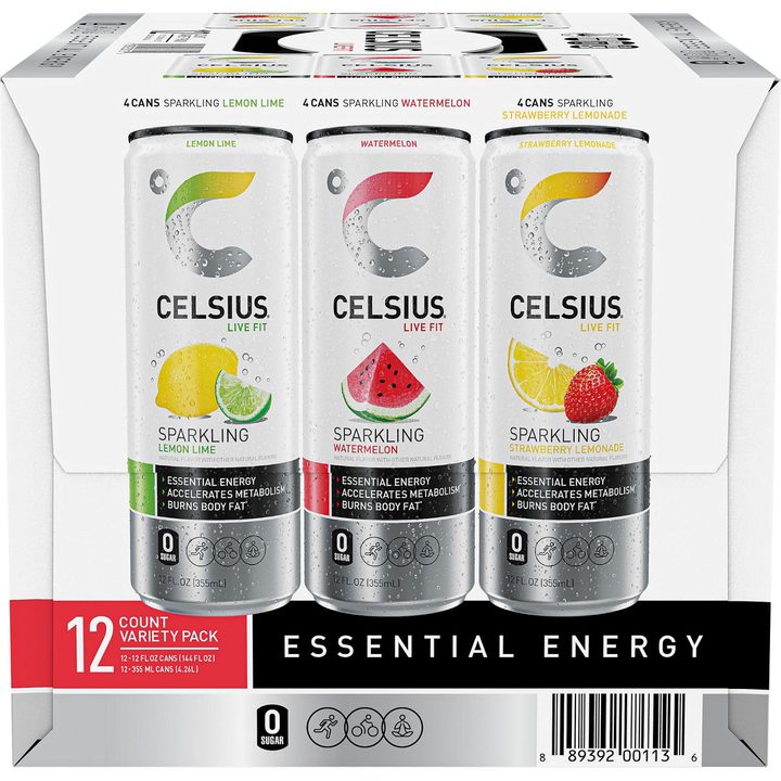 Celsius Live Fit Sparkling Energy Drink Variety Pack 12 Fl Oz, 12 Count — view 2