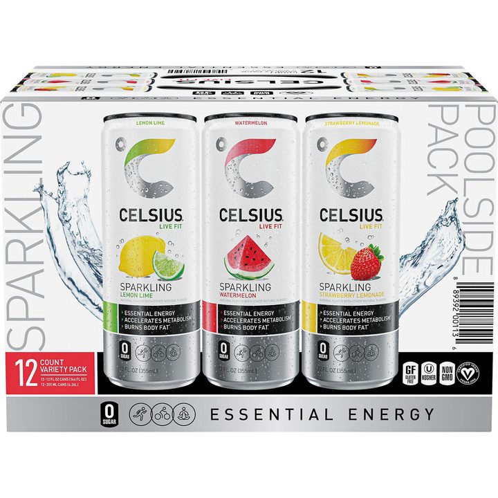 Celsius Live Fit Sparkling Energy Drink Variety Pack 12 Fl Oz, 12 Count — view 3