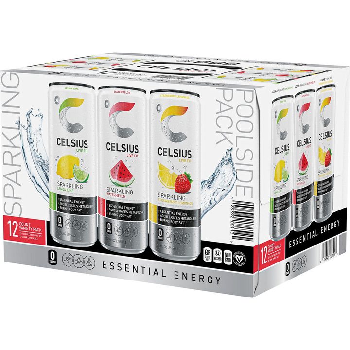 Celsius Live Fit Sparkling Energy Drink Variety Pack 12 Fl Oz, 12 Count — view 4